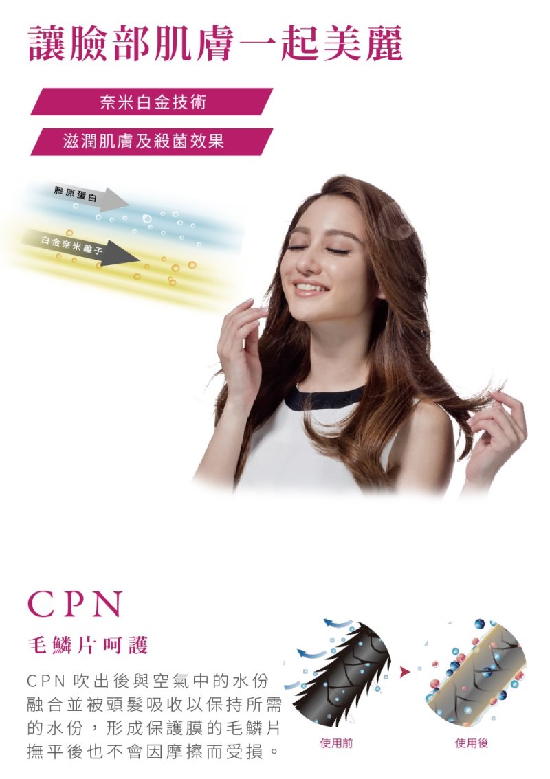 【TESCOM】白金奈米膠原蛋白吹風機 TCD5000TW