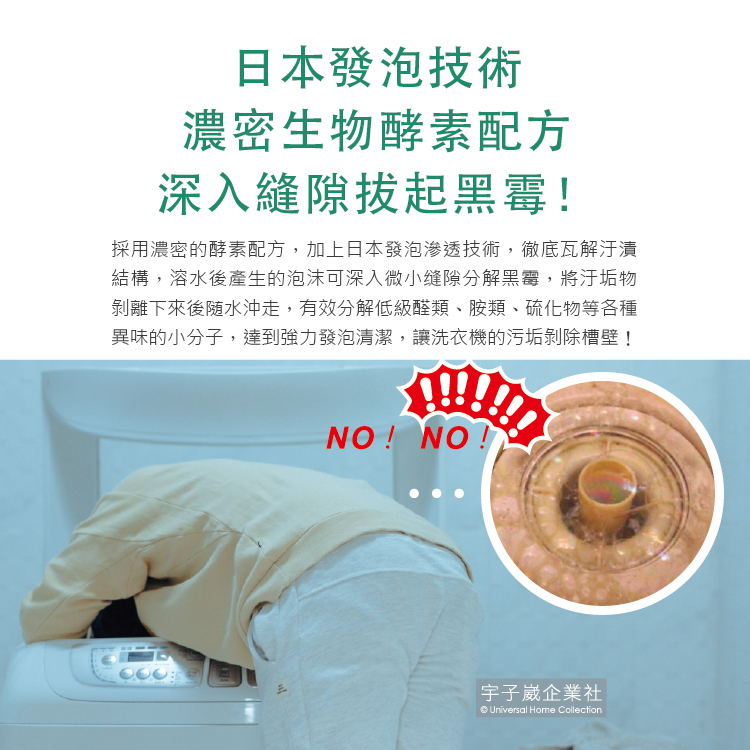 【Kao花王】強力發泡酵素洗衣槽清潔粉(180g/袋)(洗衣槽清潔劑)