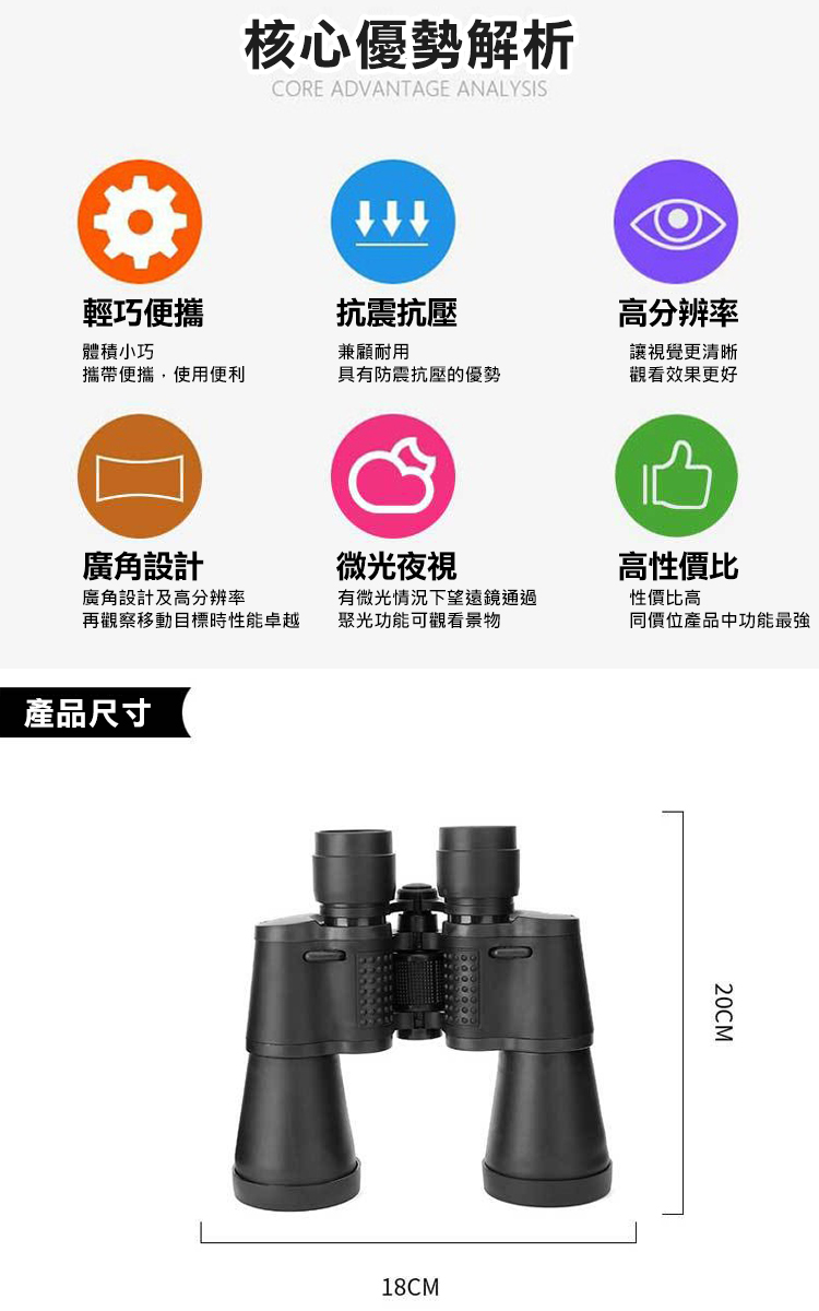 【COMET】10x50專業型高清雙筒望遠鏡(SWF1050)