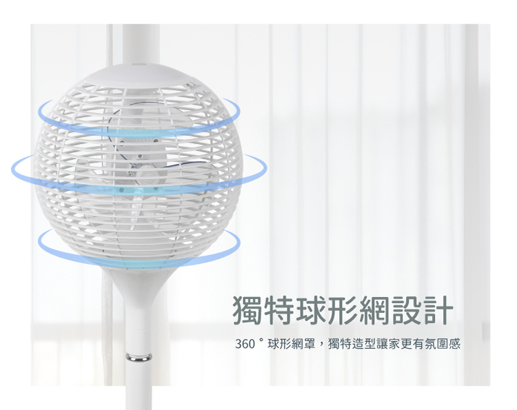【NICONICO】360度球形DC遙控美型立扇(NI-S2011)