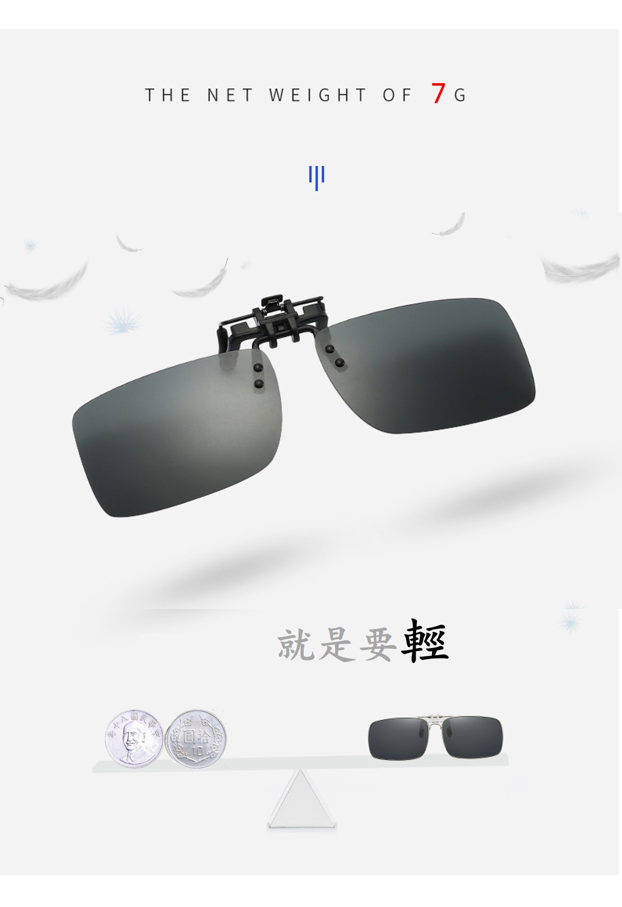 MIT盒裝3C藍光眼鏡夾片(7色可選)抗UV400+抗眩光+抗反射光
