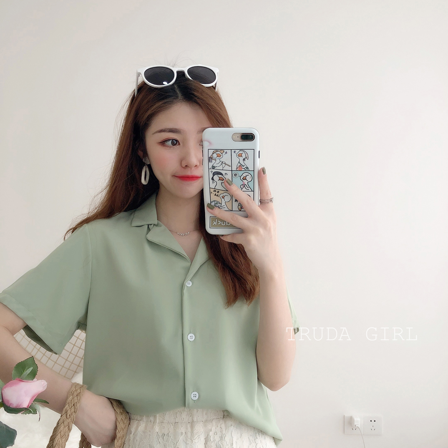 韓色系13色雪紡西裝領短袖襯衫 雪紡襯衫 雪紡上衣