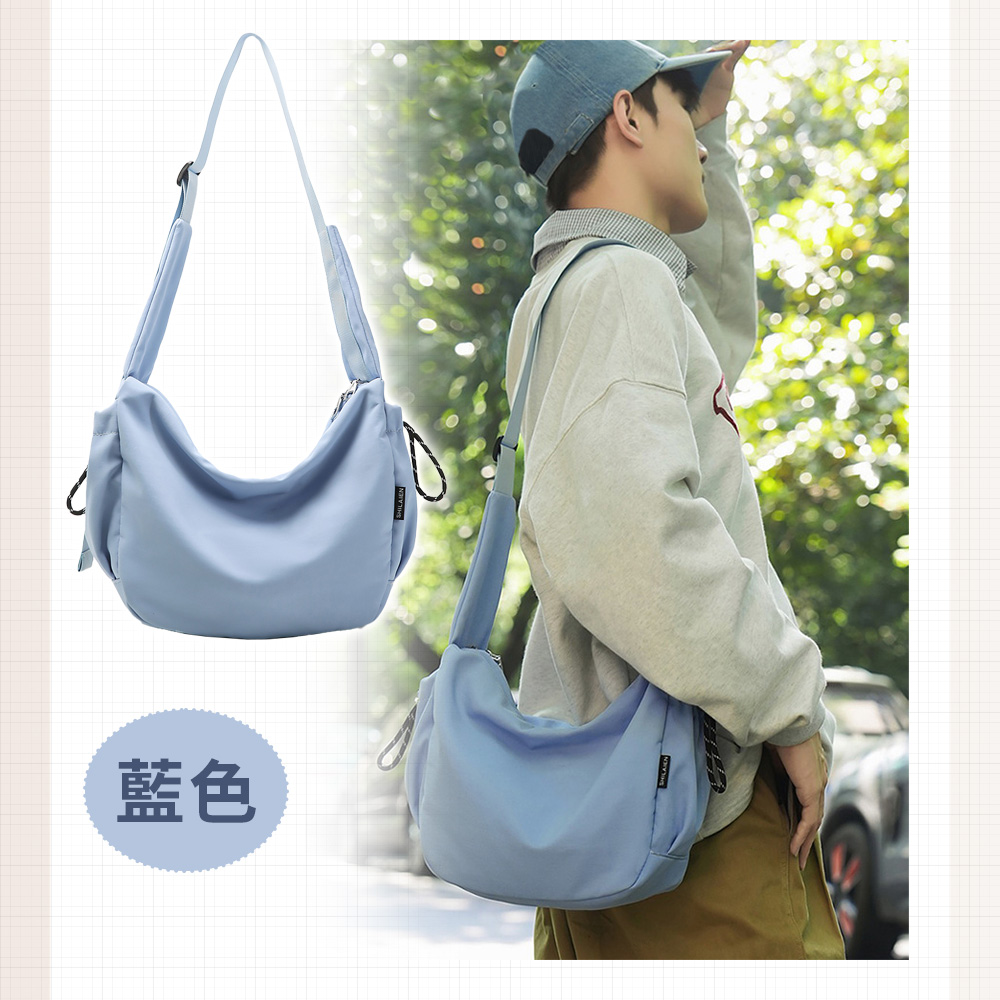 韓系休閒輕便尼龍布單肩斜挎包