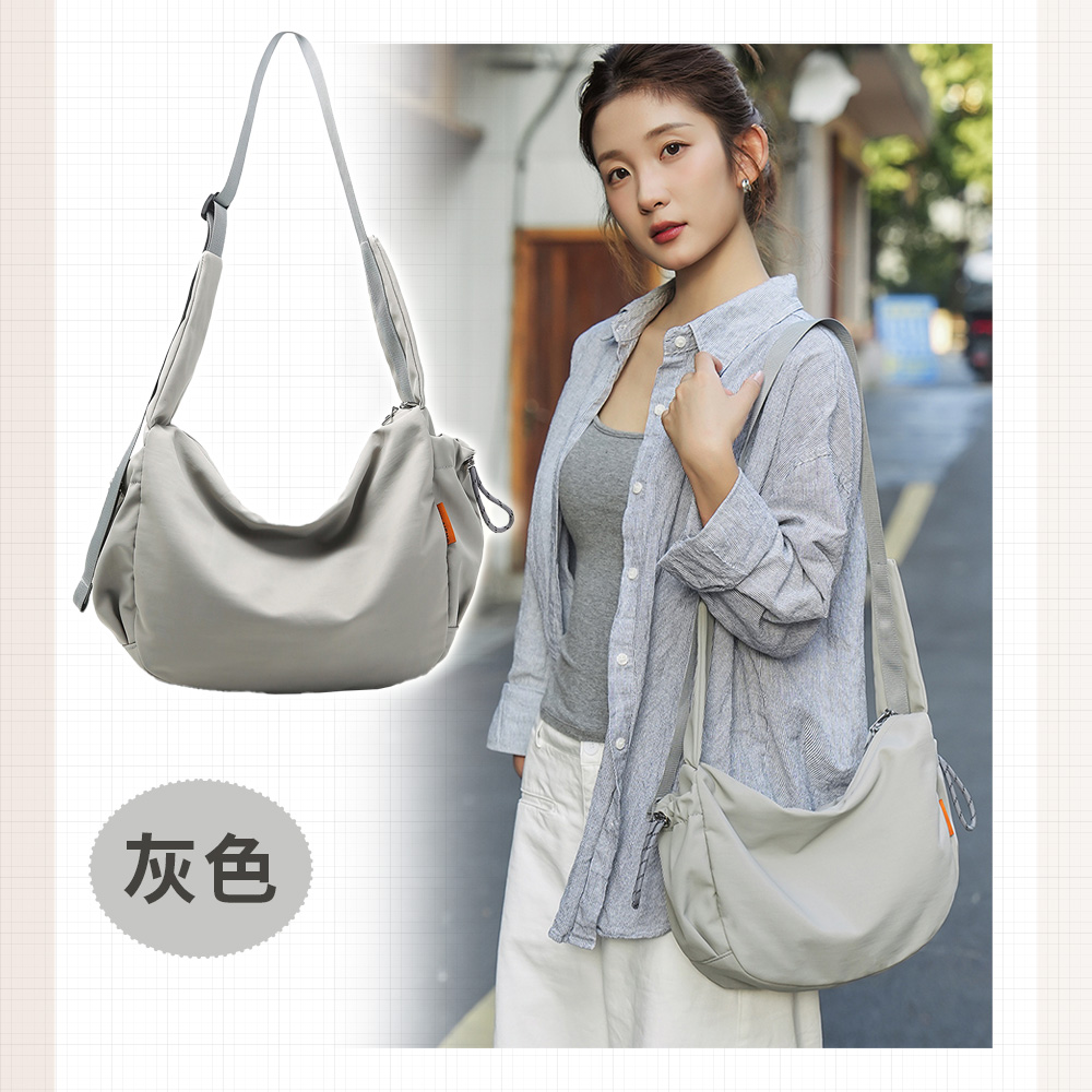 韓系休閒輕便尼龍布單肩斜挎包