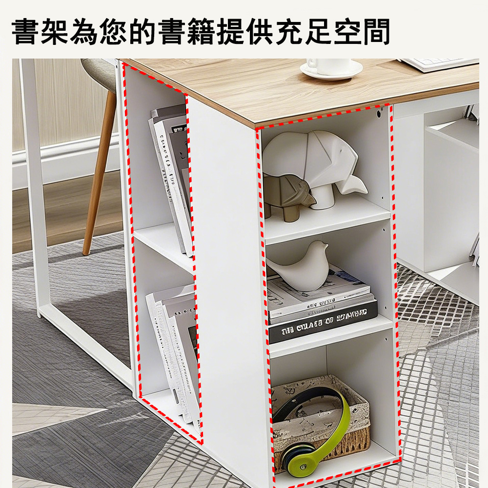 【E家工廠】100公分書桌 電腦桌 寫字桌 書桌帶收納櫃 工作桌 032