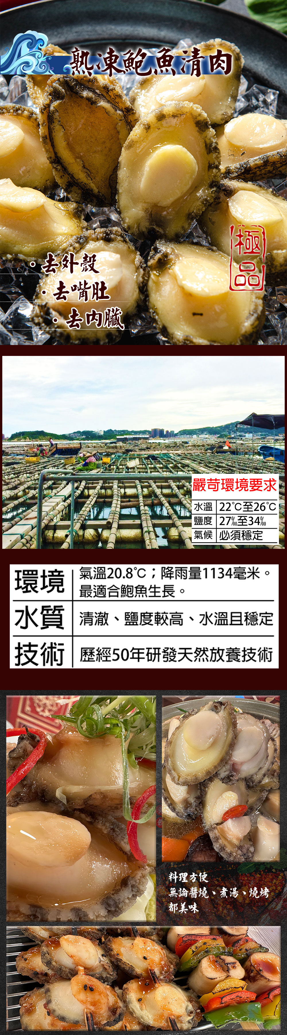 熟凍去殼鮑魚清肉(14g/顆)