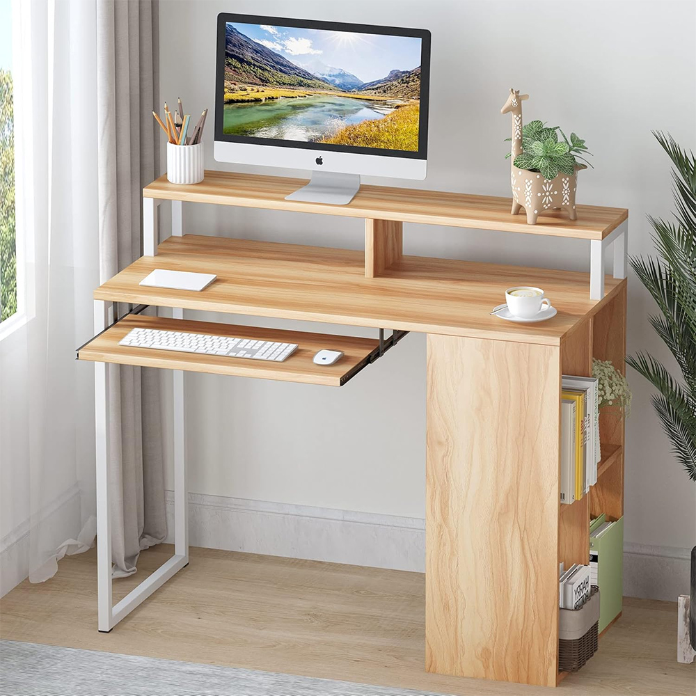 【E家工廠】100公分桌 電腦桌 寫字桌 書桌帶收納櫃 工作桌 517