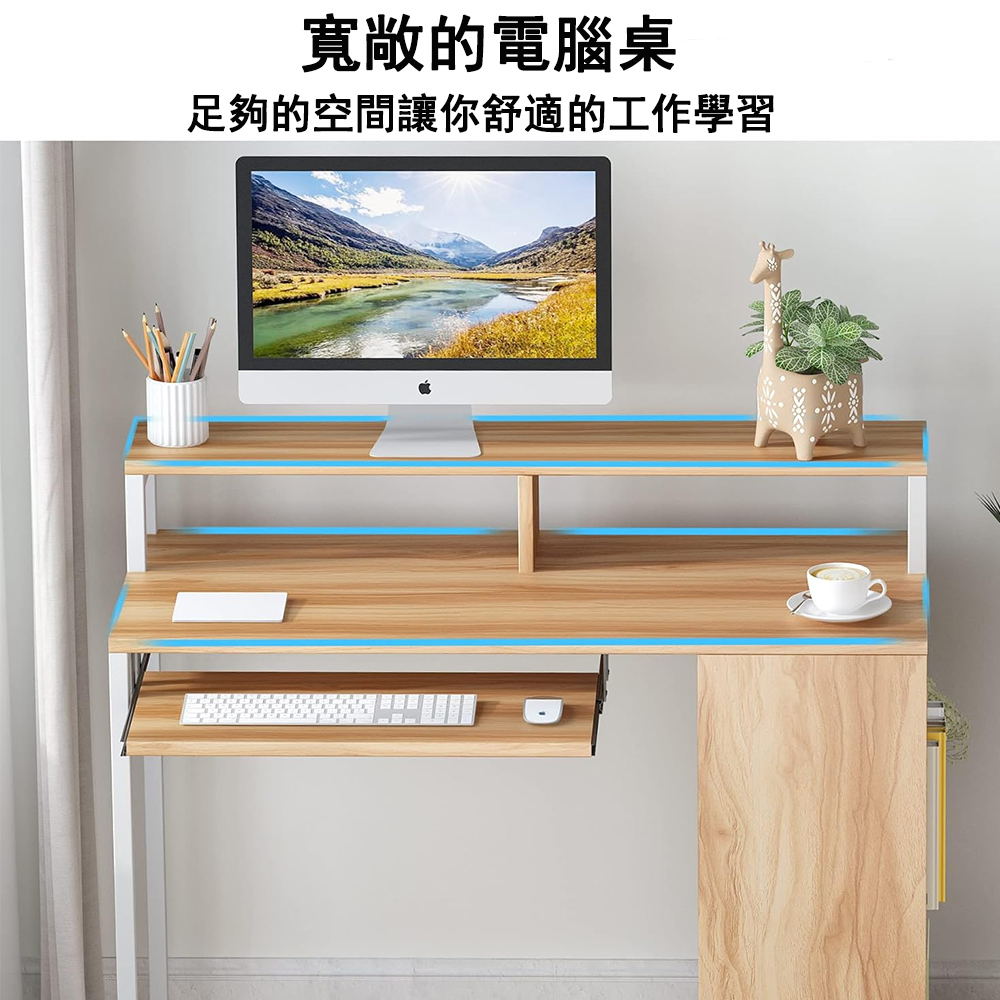 【E家工廠】100公分桌 電腦桌 寫字桌 書桌帶收納櫃 工作桌 517