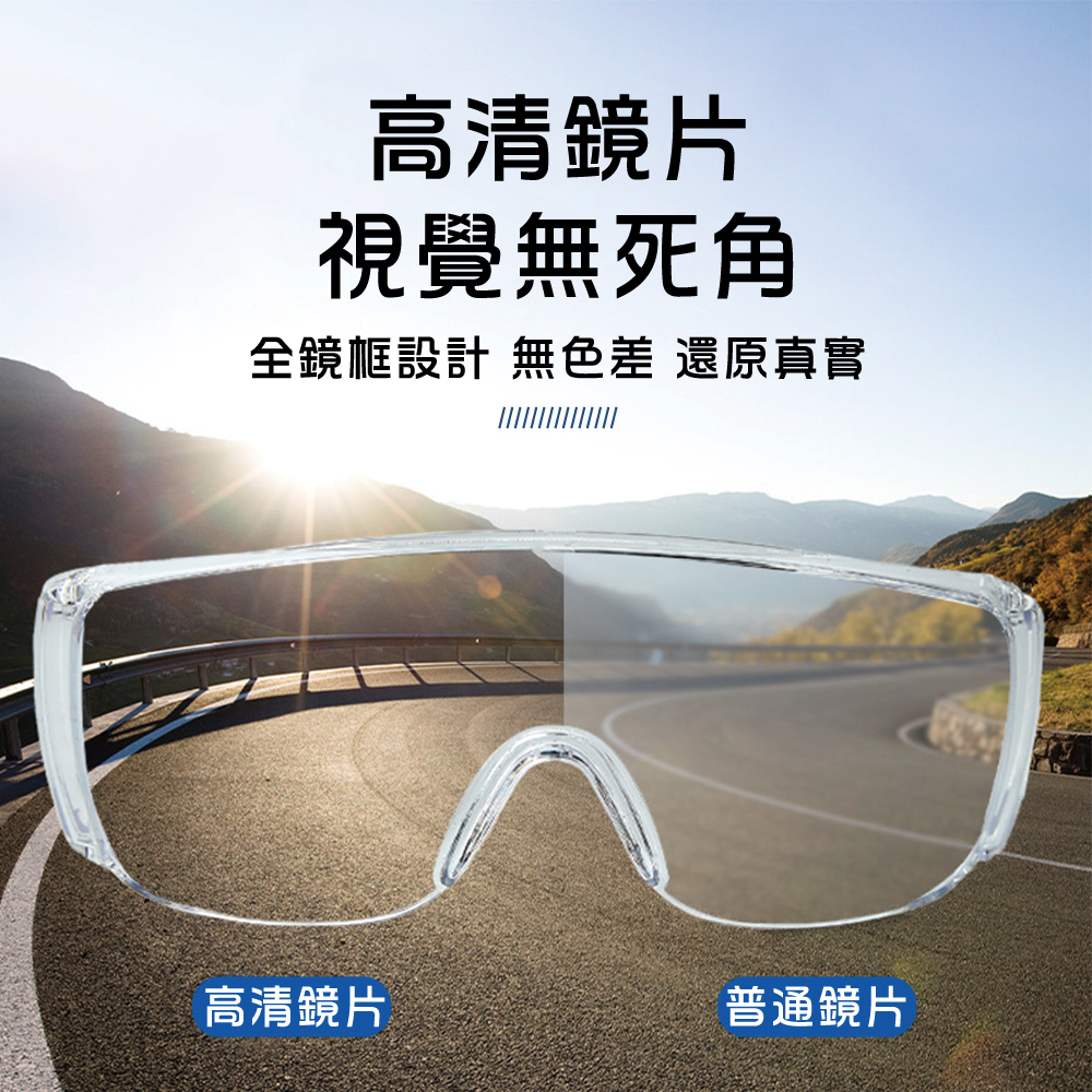 加大鏡面防飛沫防霧安全護目鏡/台灣製造