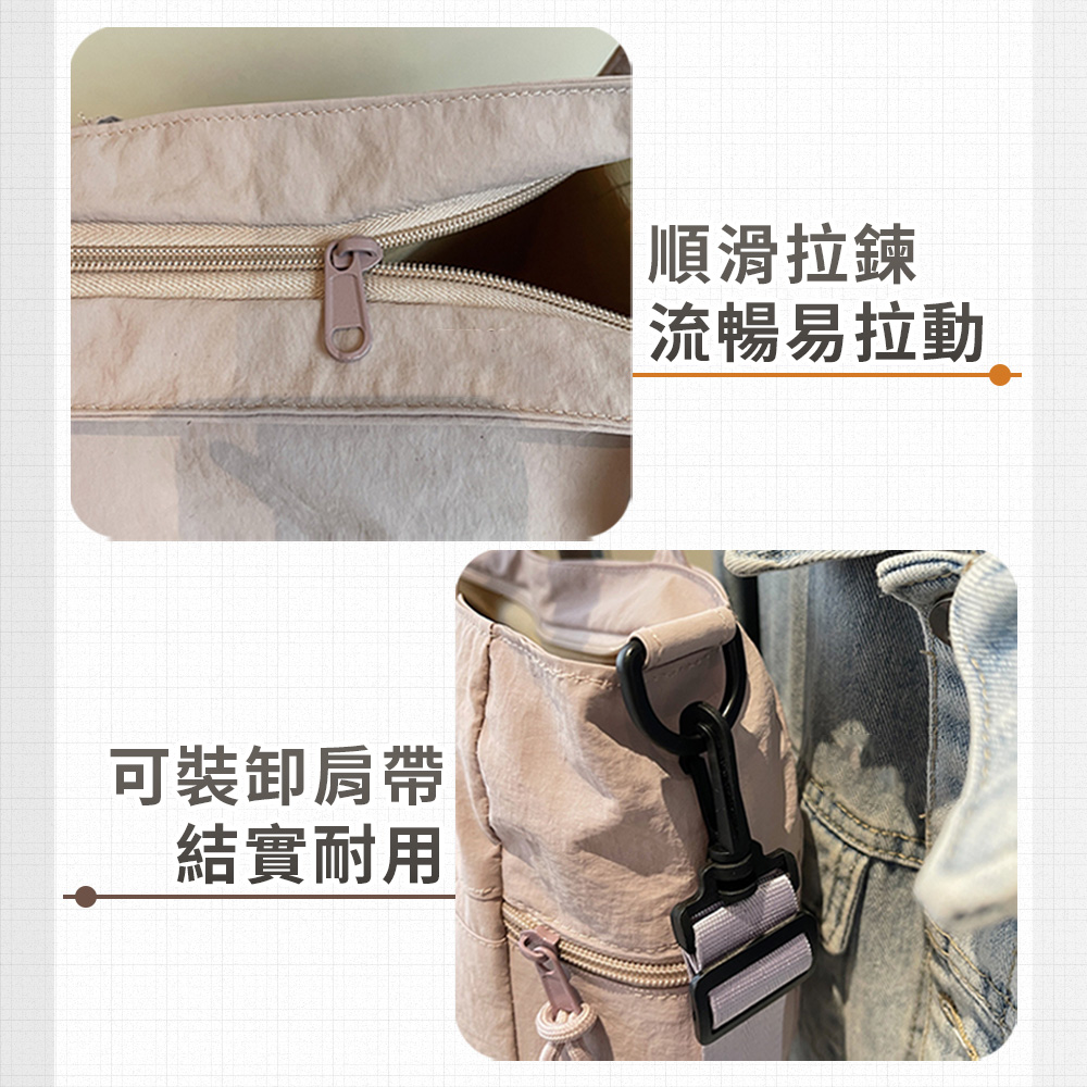 簡約輕便大容量單肩斜挎兩用托特包