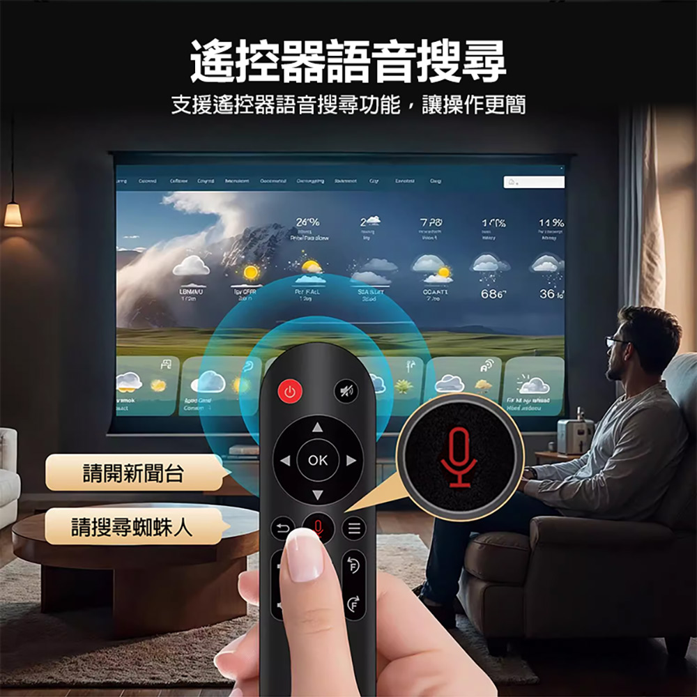 星耀 Pro 4K 130吋投影/Airplay/Miracast/WiFi 安卓11 Netflix/Disney 安卓投影機(贈遙控器)