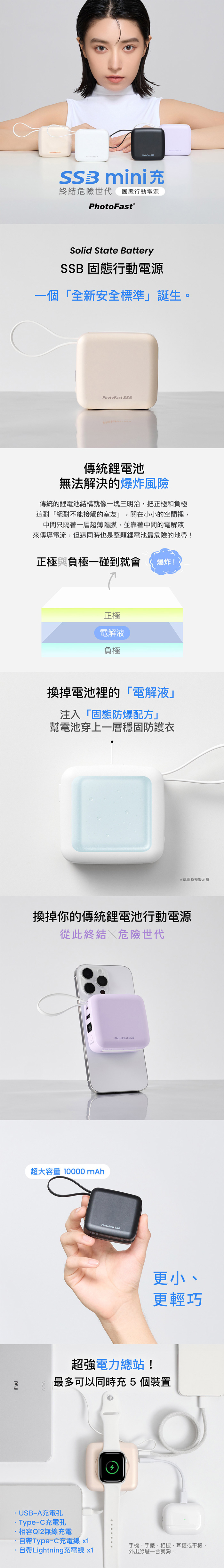 【PhotoFast】SSB mini充 固態行動電源10000mAh