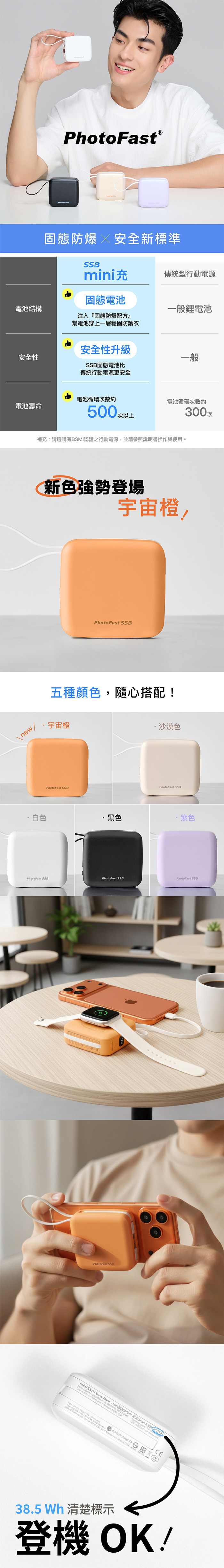 【PhotoFast】SSB mini充 固態行動電源10000mAh