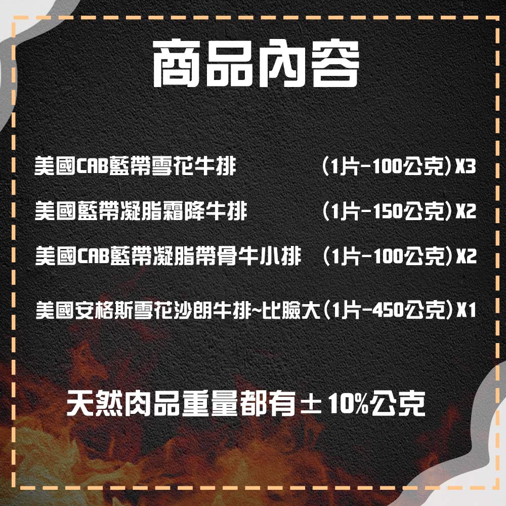 【勝崎生鮮】美國穀飼爆汁牛排8件組(1250公克/8片)~最爆汁高CP值的牛肉組合！