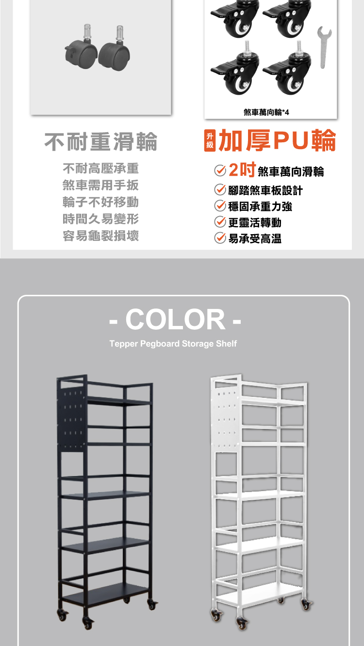 【ANDYMAY2】鐵霸全碳鋼耐重洞洞板收納架-65寬五層(OH-K129)