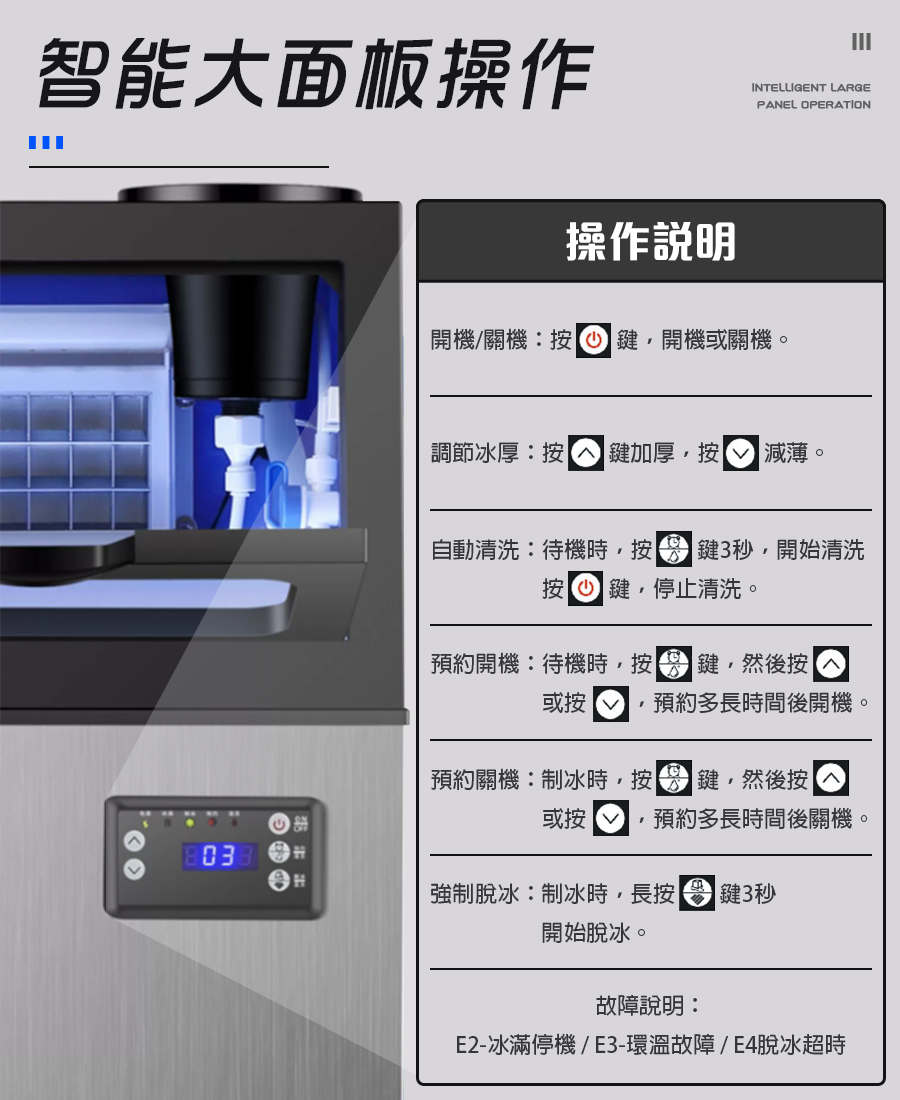 日產40KG 36冰格 兩用型製冰機 可接桶裝水/自來水 110V 商用製冰機 製冰