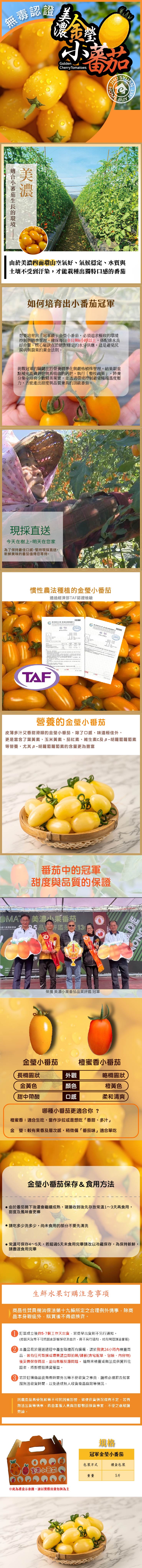 【家購網嚴選】冠軍金瑩小番茄 5斤/盒