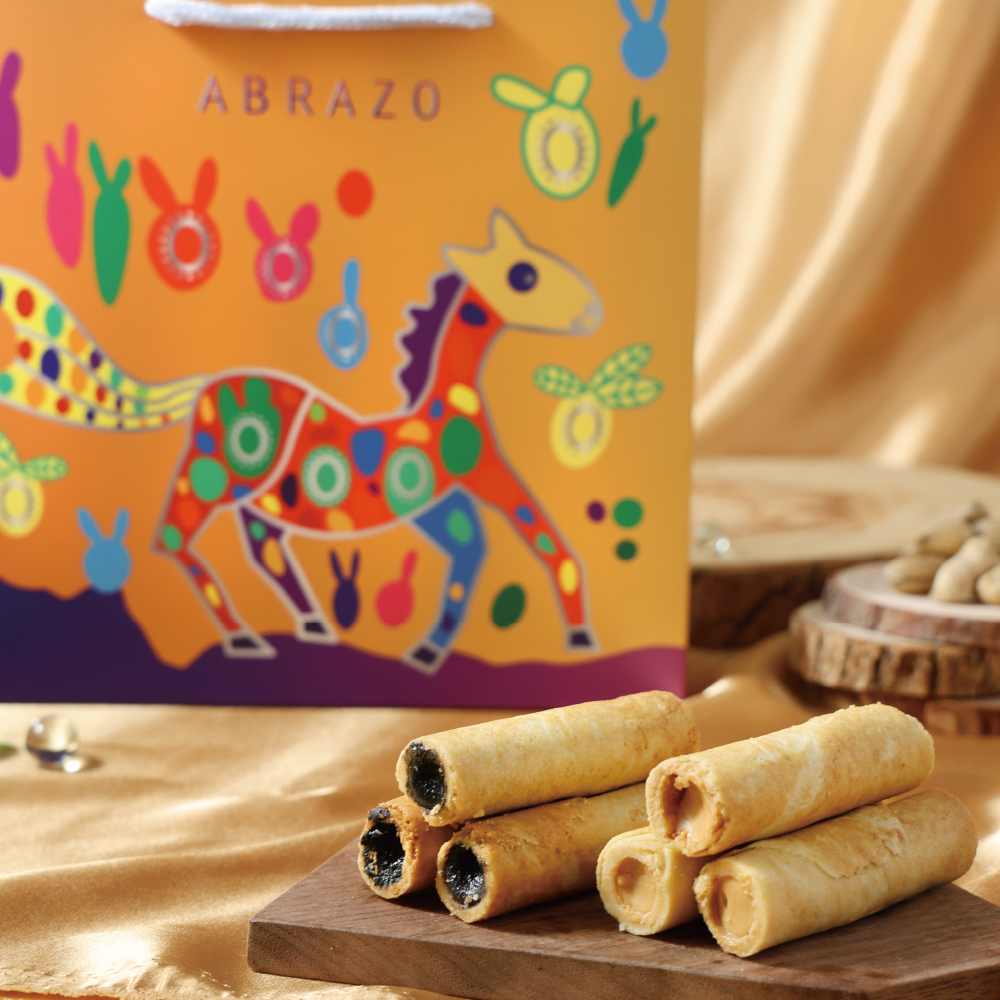 【愛不囉嗦】奔向好運 包餡蛋捲禮盒-手提盒