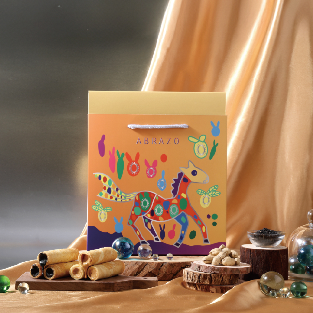 【愛不囉嗦】奔向好運 包餡蛋捲禮盒-手提盒