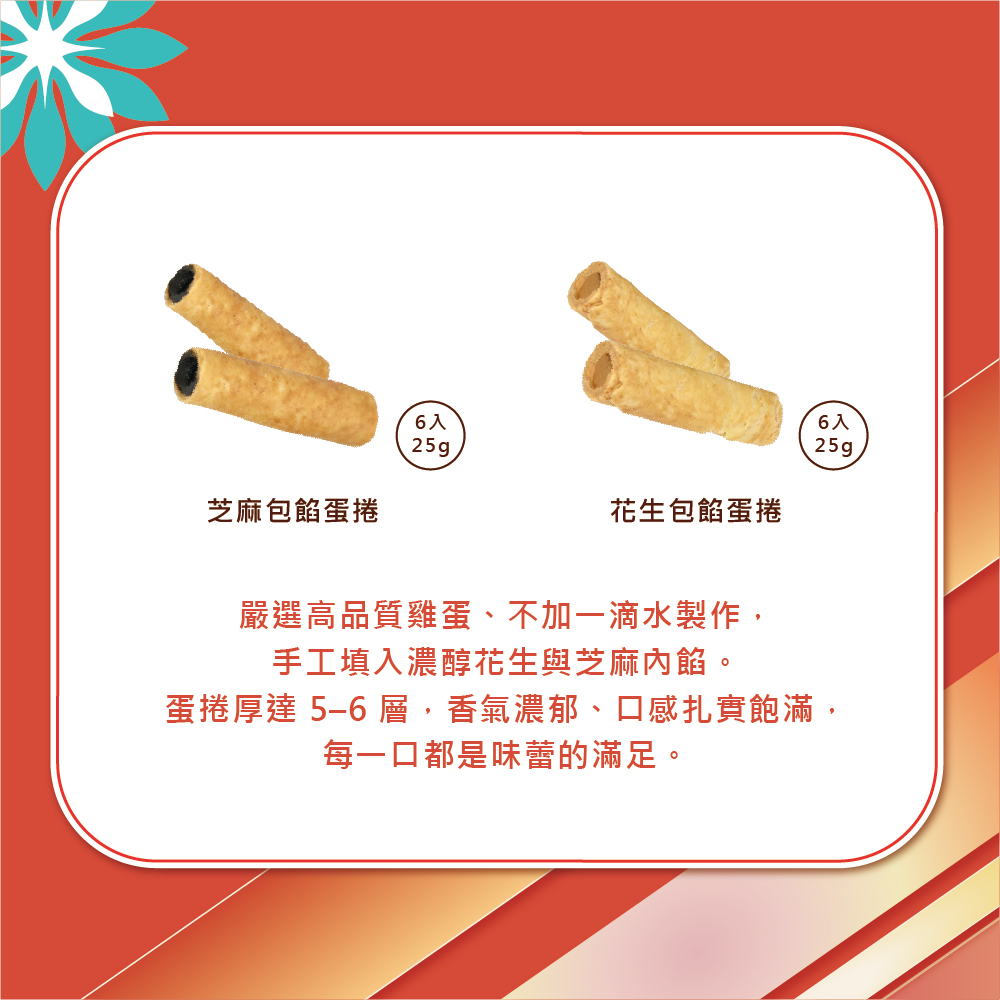 【愛不囉嗦】奔向好運 包餡蛋捲禮盒-手提盒