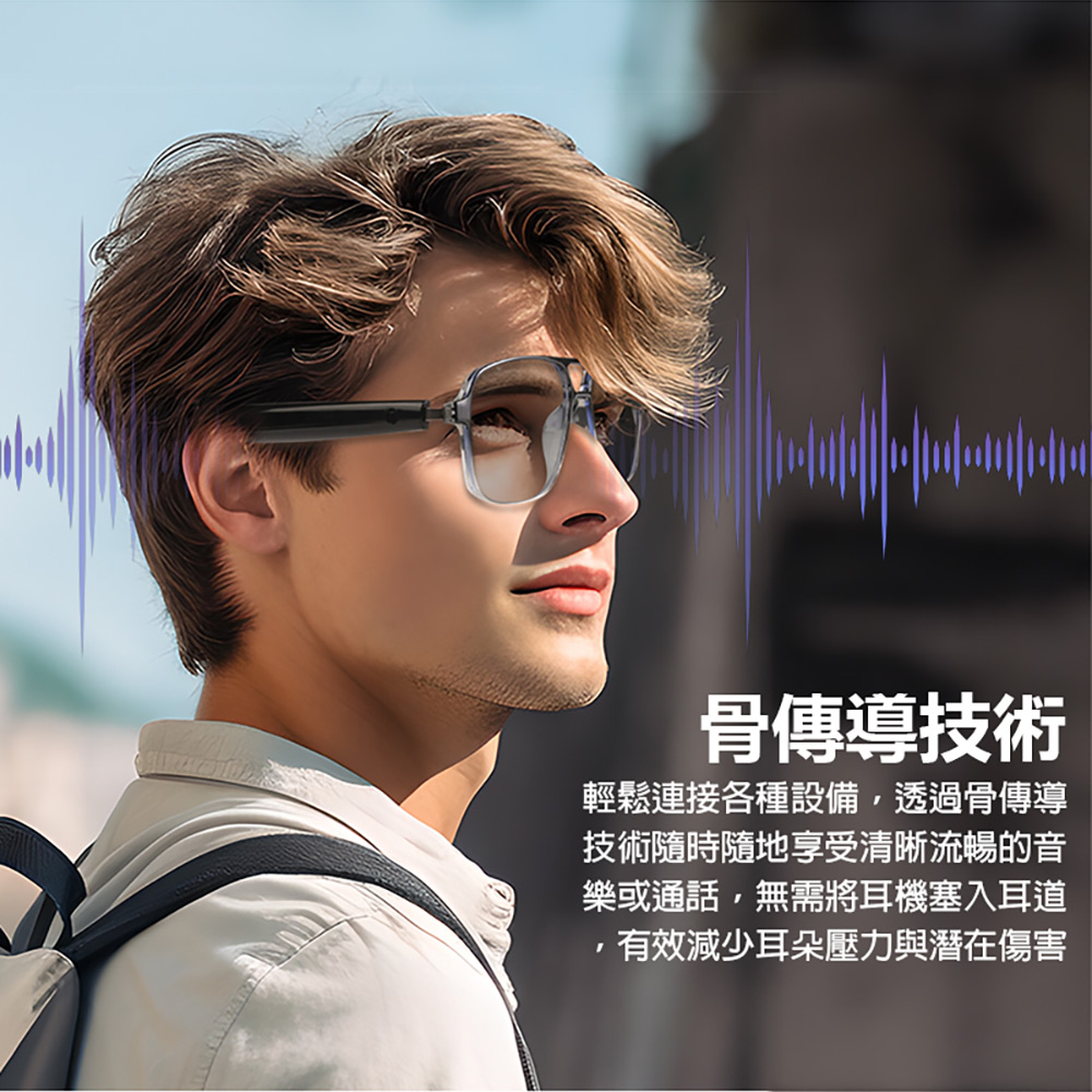 IS-S10 一般版 智能變色藍芽眼鏡(通過SGS認證 全系列雙基板+TWS立體音雙聲道 骨傳導技術 寶利徠鏡片)