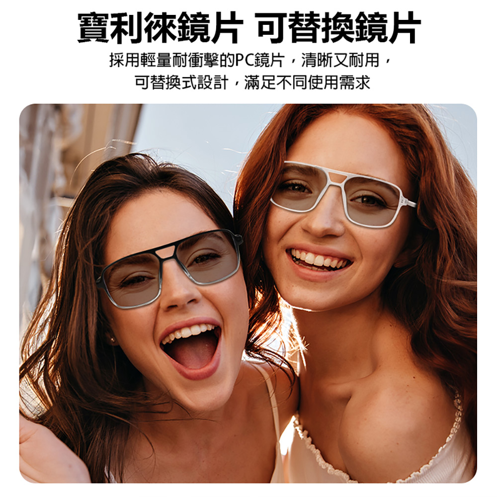 IS-S10 AI版 智能變色藍芽眼鏡(通過SGS認證全系列雙基板+TWS立體音雙聲道 骨傳導技術寶利徠鏡片)