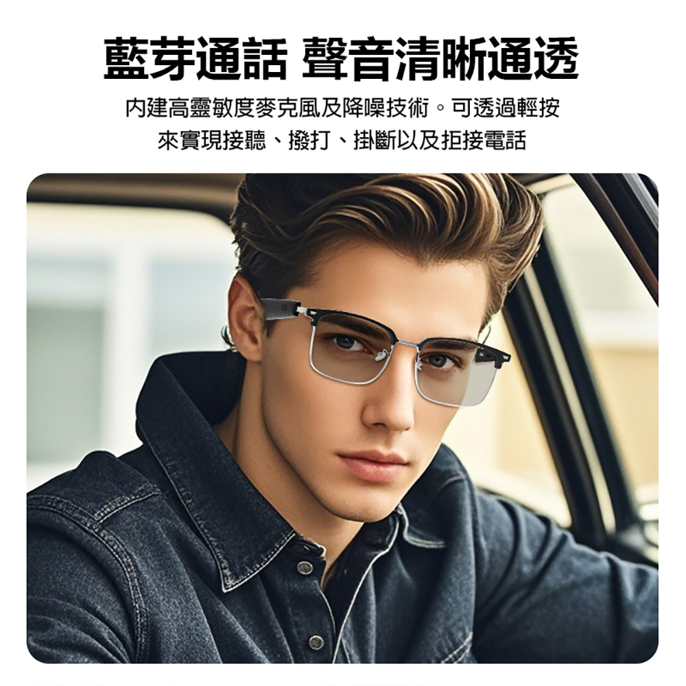 IS-S13 一般版 智能變色藍芽眼鏡(通過SGS認證全系列雙基板+TWS立體音雙聲道 骨傳導技術寶利徠鏡片)