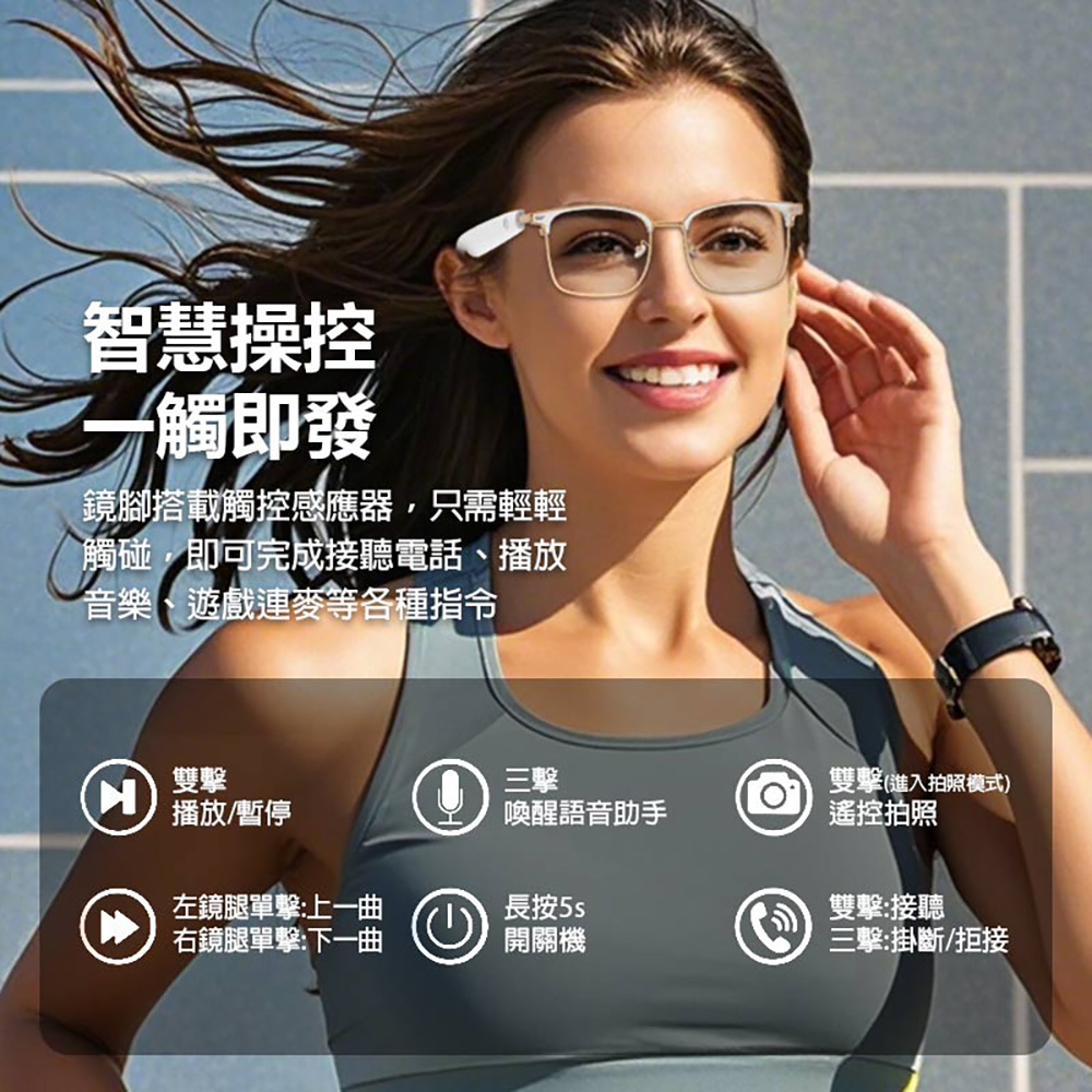 IS-S13 一般版 智能變色藍芽眼鏡(通過SGS認證全系列雙基板+TWS立體音雙聲道 骨傳導技術寶利徠鏡片)