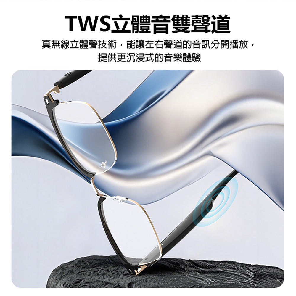 IS-S13 一般版 智能變色藍芽眼鏡(通過SGS認證全系列雙基板+TWS立體音雙聲道 骨傳導技術寶利徠鏡片)
