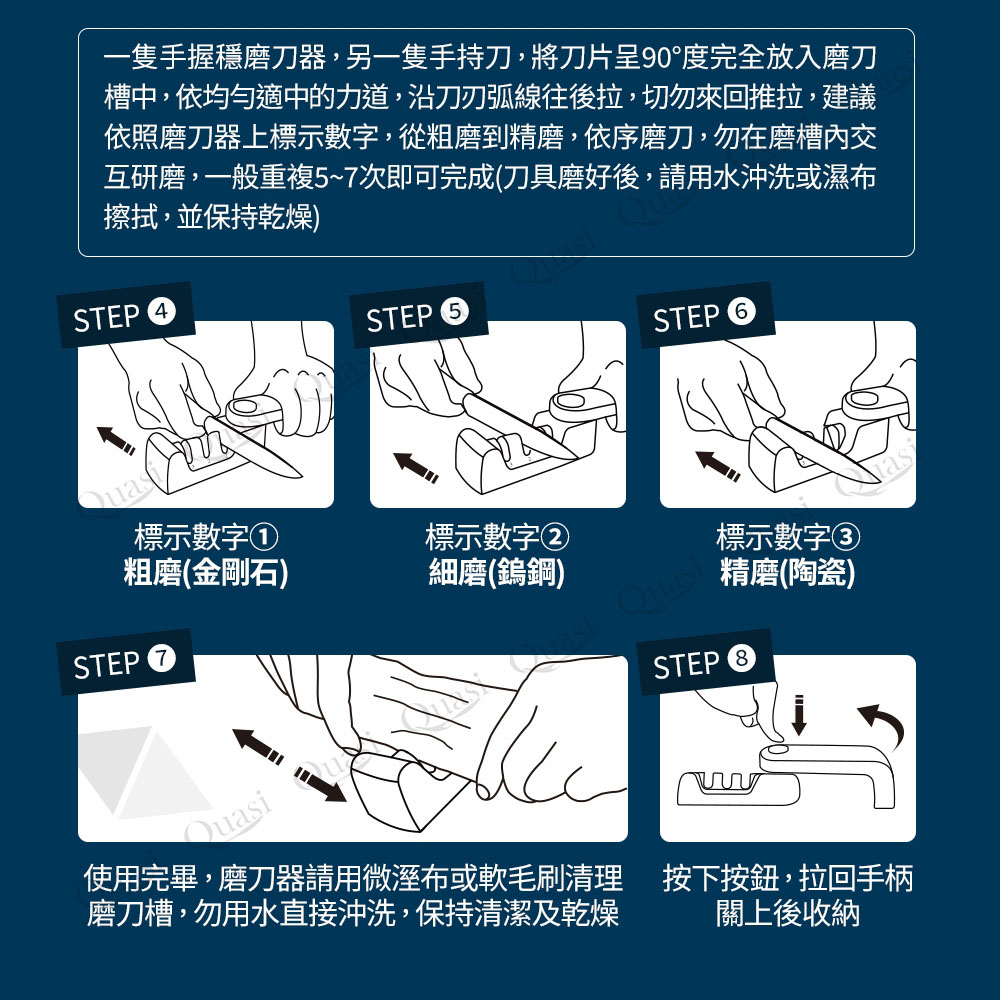 【JAR嚴選】雅德手握可折疊三段式研磨磨刀器