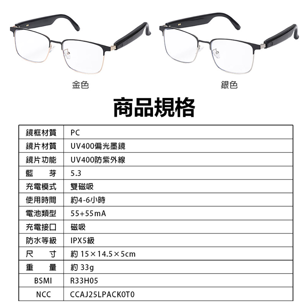 IS-S06 智能變色藍芽眼鏡(全系列雙基板+TWS立體音雙聲道 骨傳導技術 寶利徠鏡片)