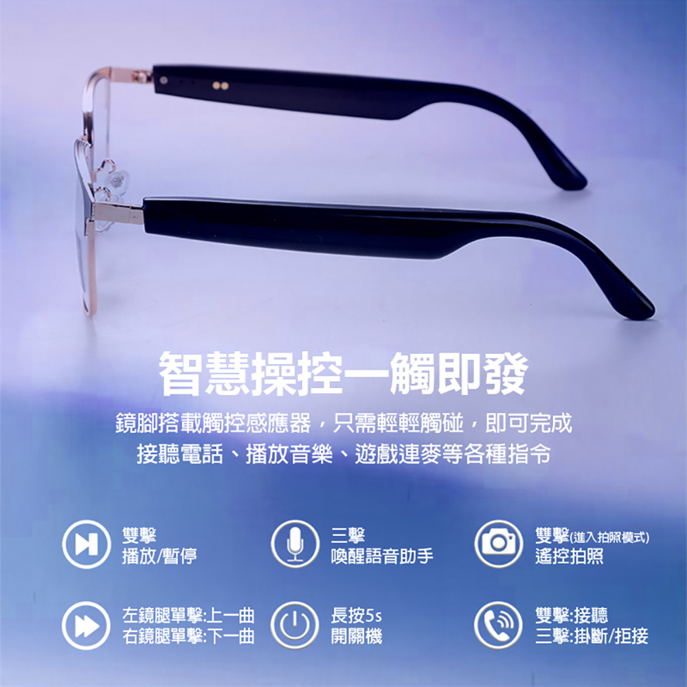 IS-S06 AI版 智能變色藍芽眼鏡(全系列雙基板+TWS立體音雙聲道 骨傳導技術寶利徠鏡片)