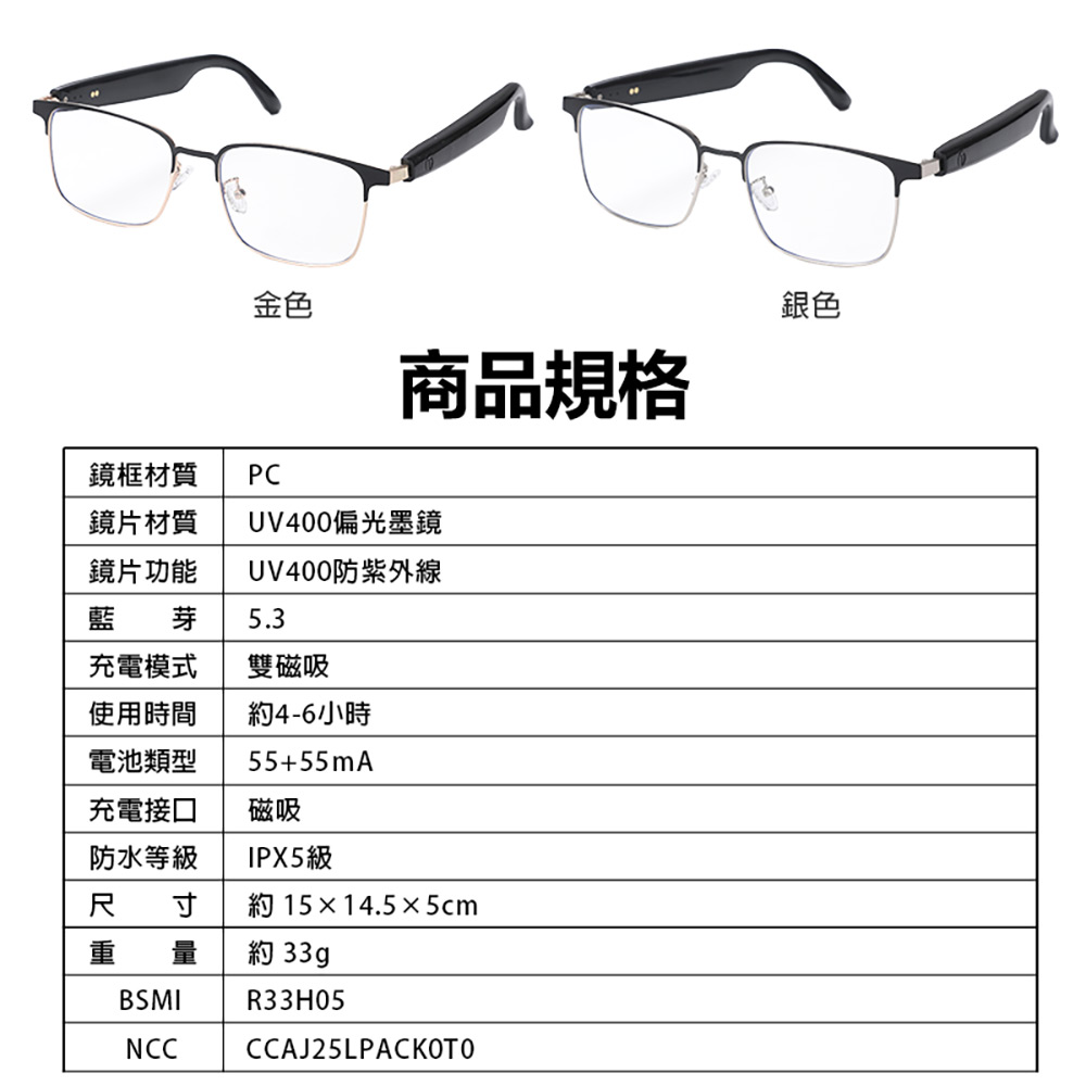 IS-S06 AI版 智能變色藍芽眼鏡(全系列雙基板+TWS立體音雙聲道 骨傳導技術寶利徠鏡片)