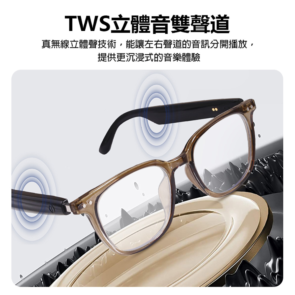 IS-S07 AI版 智能變色藍芽眼鏡(通過SGS認證全系列雙基板+TWS立體音雙聲道 骨傳導技術寶利徠鏡片)