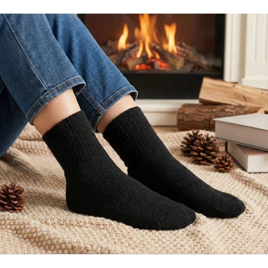 凱美棉業｜冬季限定暖暖羊羔絨襪-素色經典款 女款毛襪 冬日防寒襪