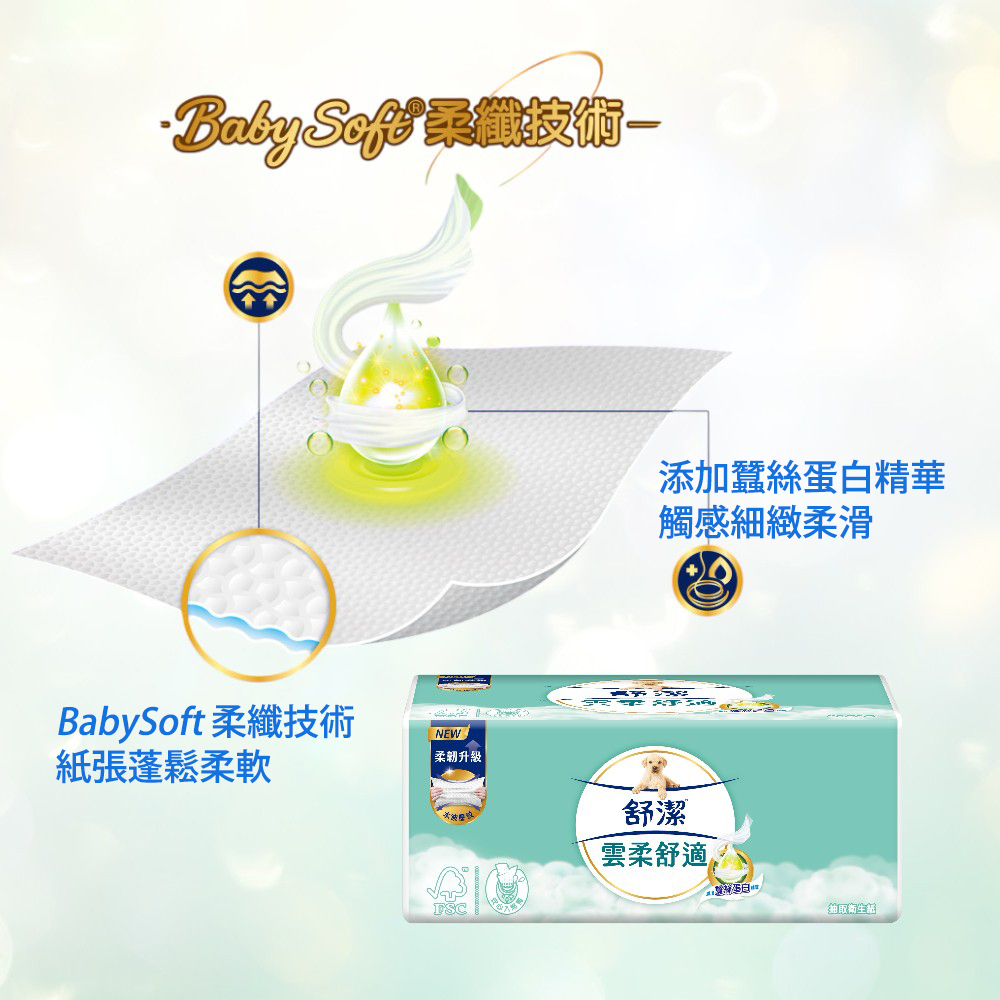 【舒潔】雲柔舒適抽取式衛生紙 100抽x10包X6串/箱