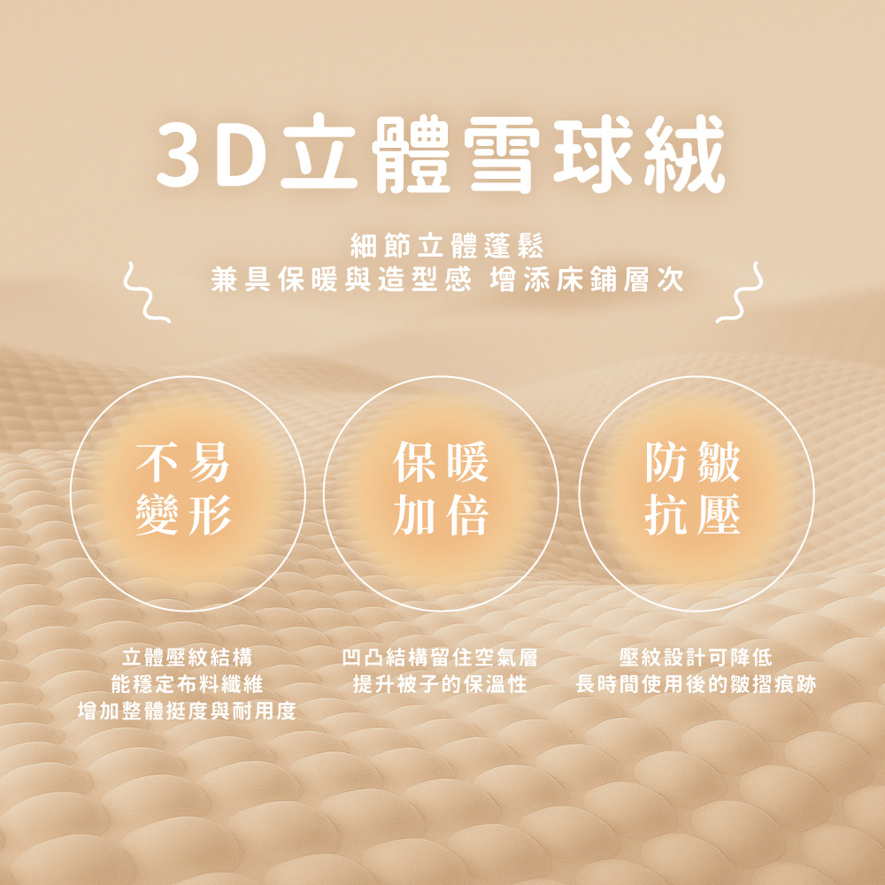 韓系保暖牛奶絨雪球被 牛奶絲×背面荳荳絨 雙人180×210cm
