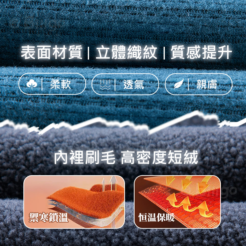 羊毛蠶絲刷毛假兩件POLO衫