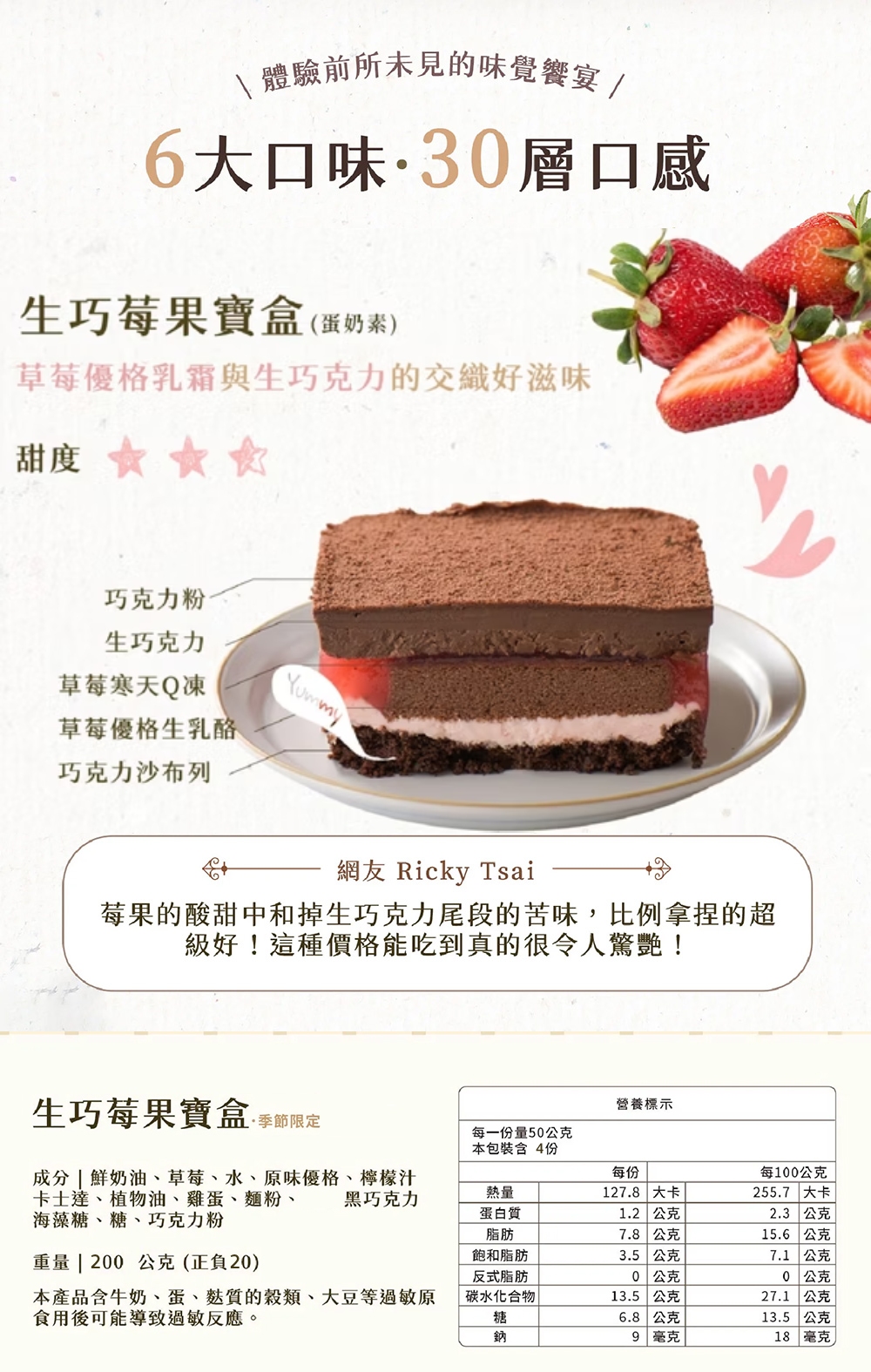 【栗卡朵洋菓子坊】生巧莓果小寶盒x2盒(200g/盒)