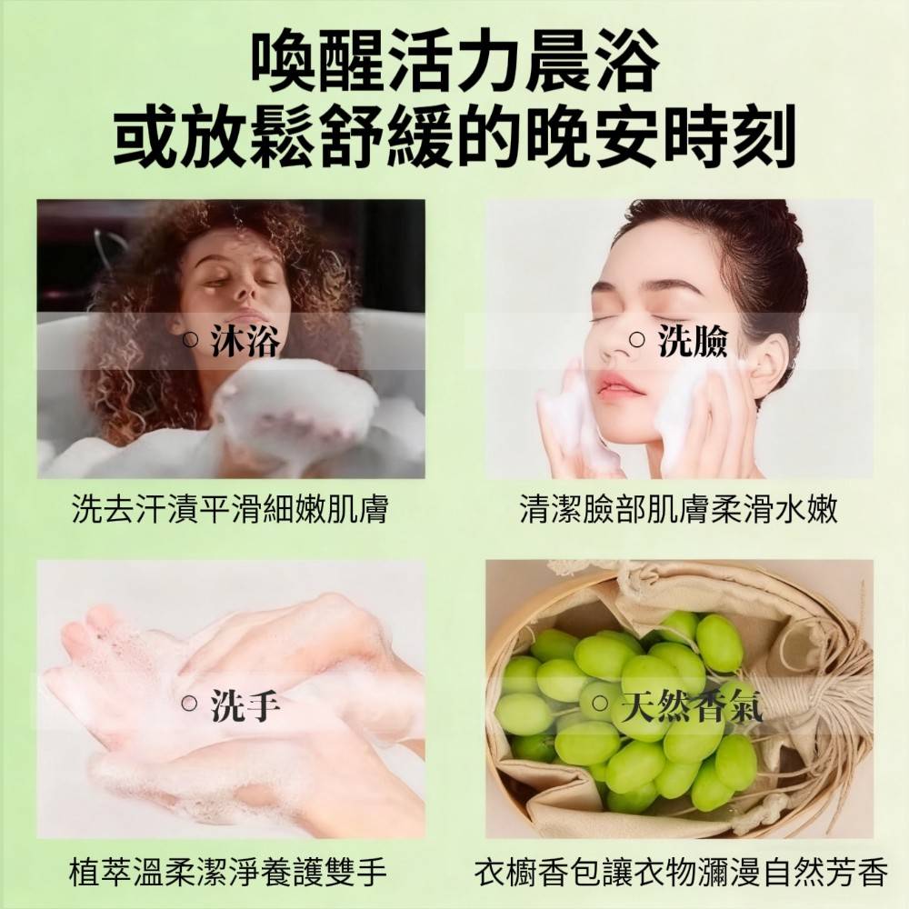 【GRAPE】精油青提葡萄香氛手工皂 禮盒版