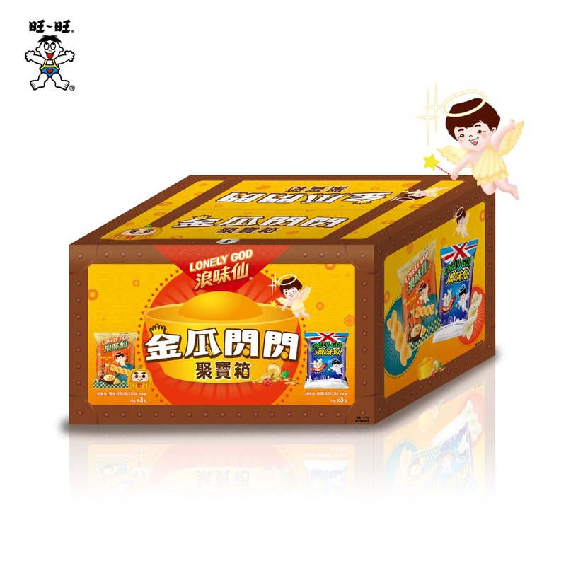 LONELY GOD 浪味仙 金瓜閃閃聚寶箱 (洋芋捲) 279G  年節送禮