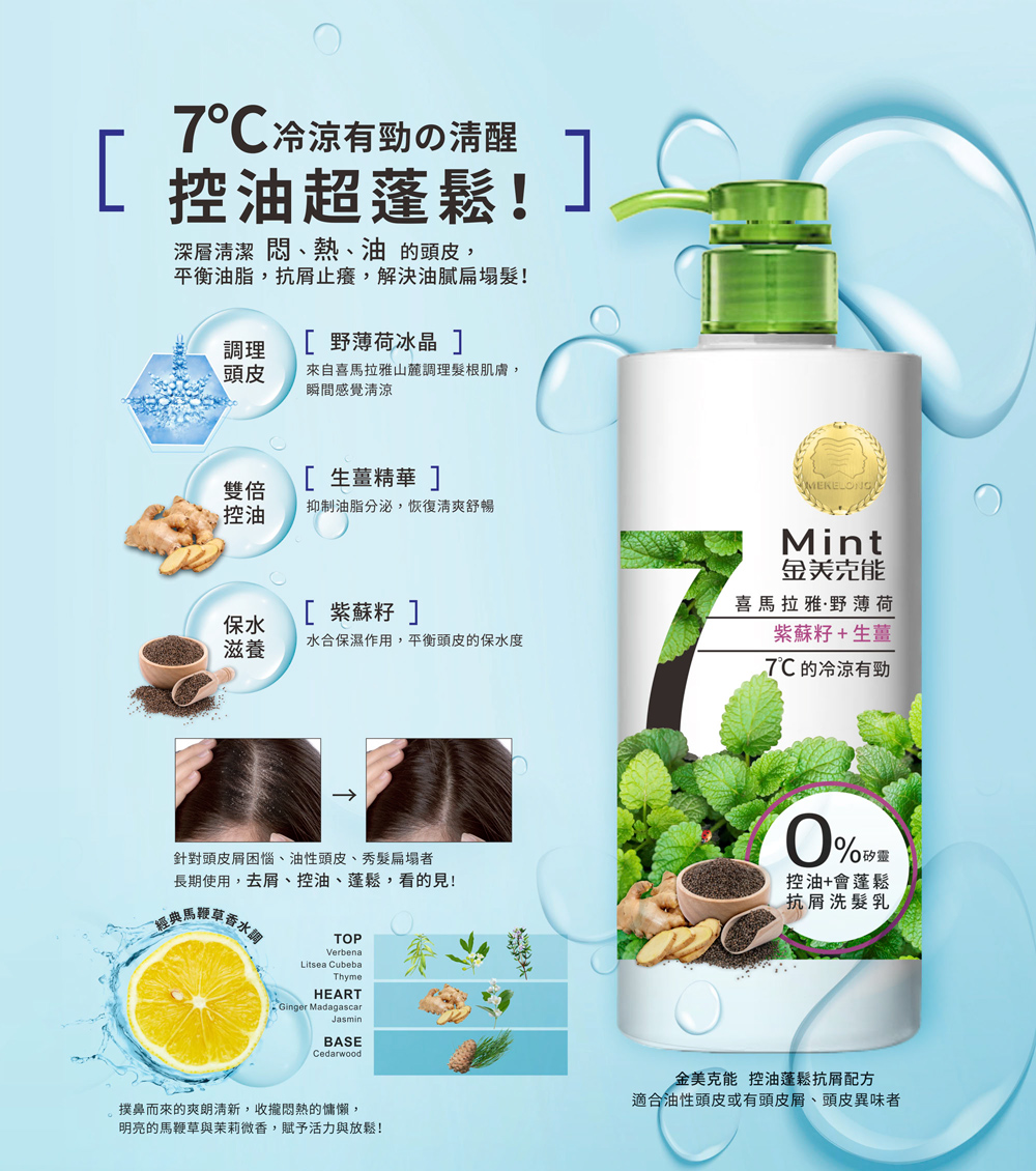 金美克能抗屑洗髮乳750ml