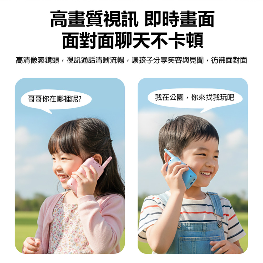 YT-TALK-A1 兒童無線對講機(30萬像素拍照 2吋螢幕 WiFi連線 視訊通話 語音微聊)