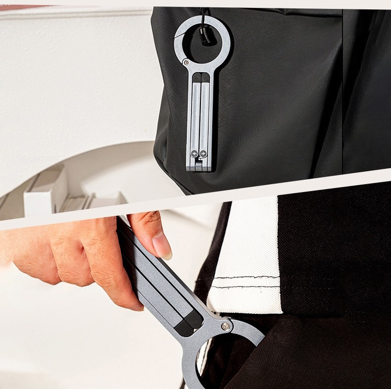 磁吸登山扣手機三角支架 自拍 便攜 輕巧