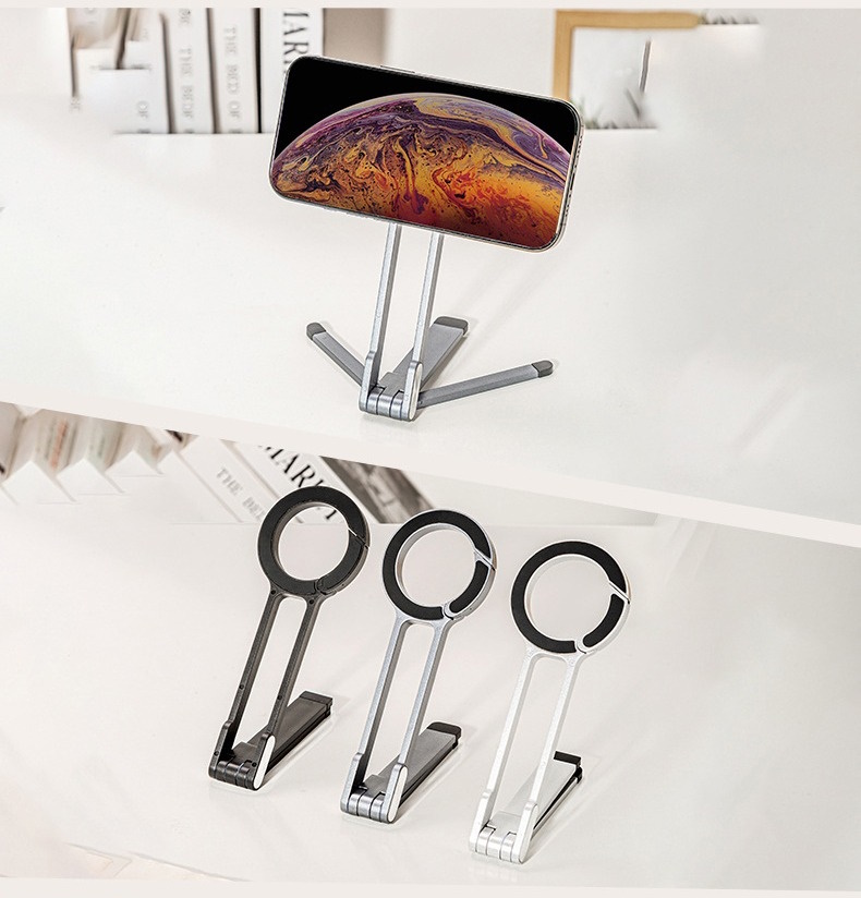 磁吸登山扣手機三角支架 自拍 便攜 輕巧