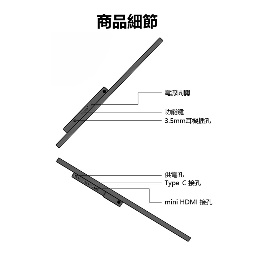 PLAYTV-185FAN 18.5吋 4K高畫質螢幕顯示器 帶一體式便攜折疊支架(Switch/PS4/XBOX/手機/電腦直連 IPS螢幕)