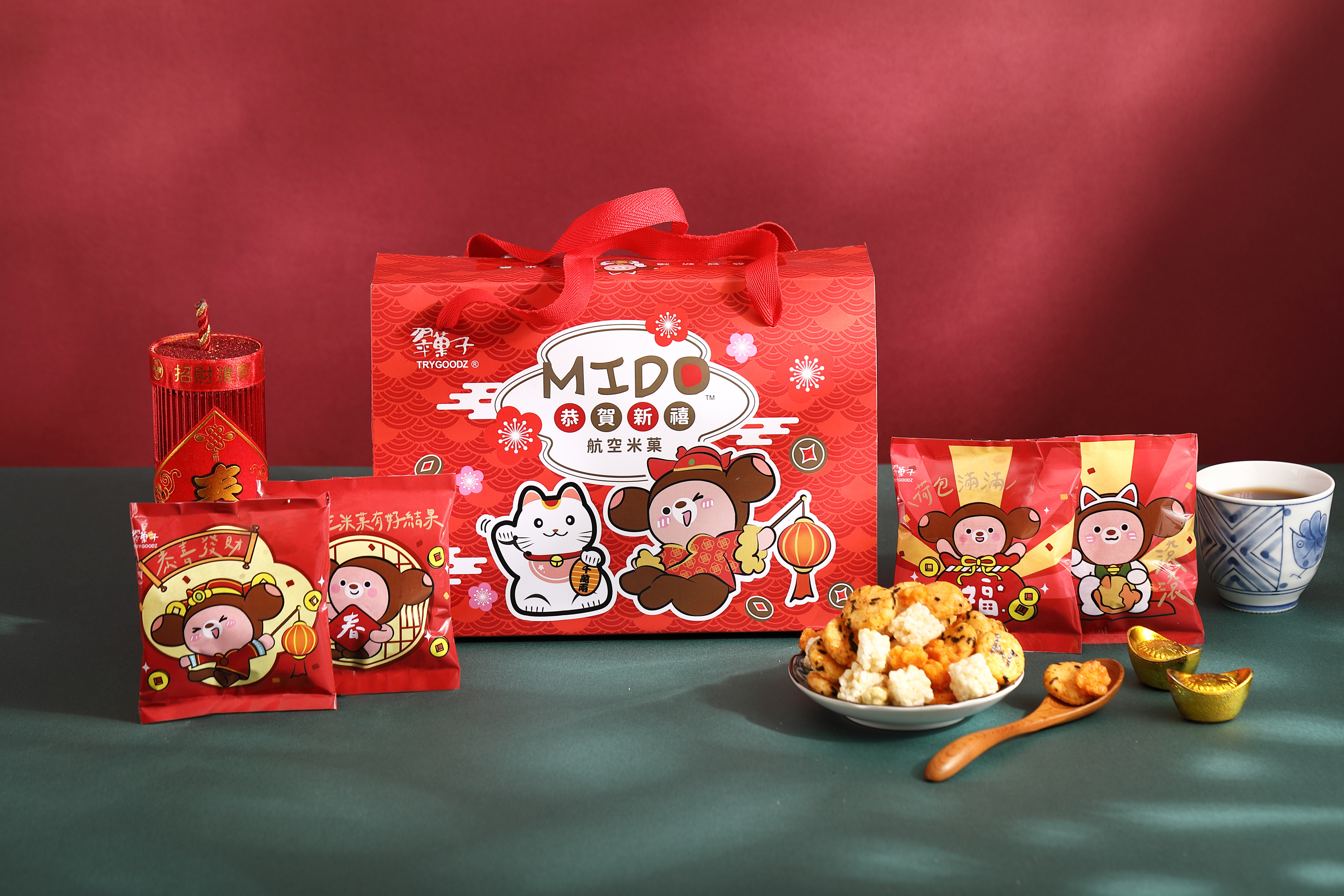 【翠菓子】MIDO 航空米菓新年禮盒 