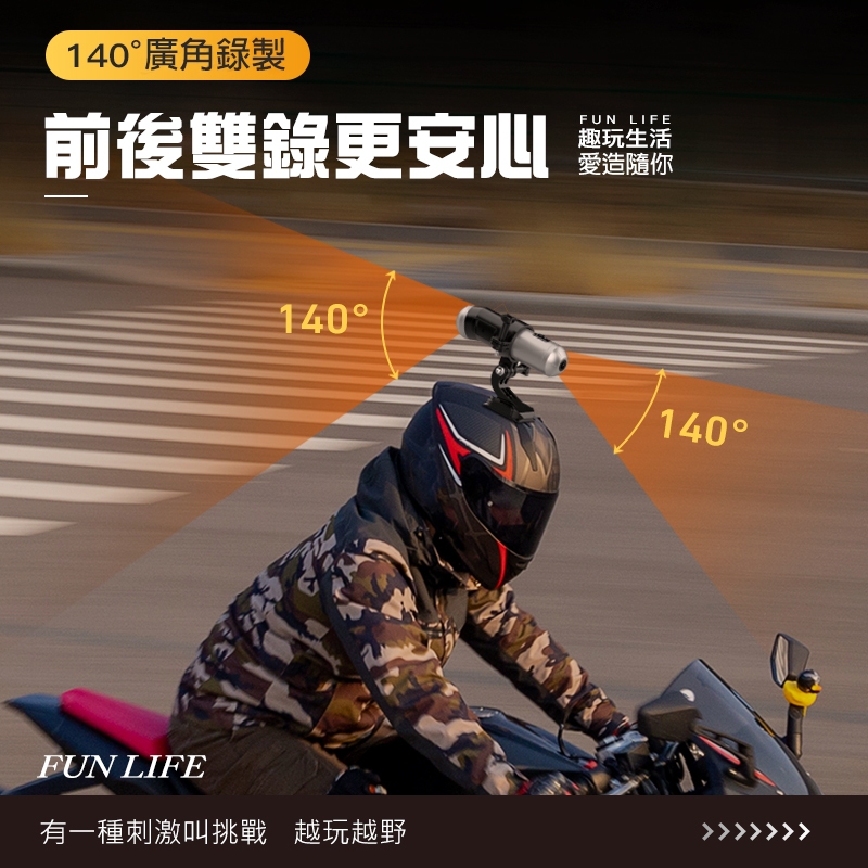 【勝利者】DV-288 安全帽手電筒型行車紀錄器 1080P前後雙錄 WIFI手機連線