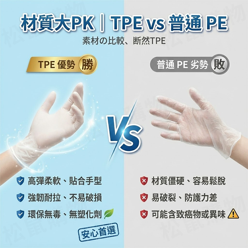 食品級一次性TPE手套 加厚 橡膠手套 100入/盒 手扒雞手套 塑膠手套 拋棄式手套 廚房手套