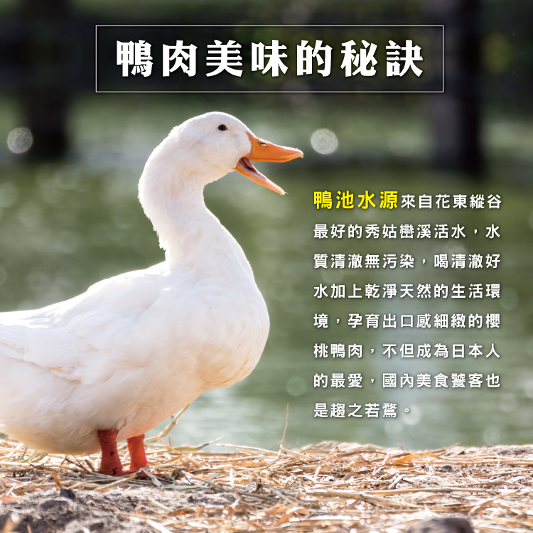 【勝崎生鮮】去骨櫻桃鴨腿(200~250g/1片)-鮮嫩細緻,厚實多汁!